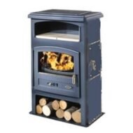 Krbová kamna Godin Eco 11 kW – litinové dvířka, 55 cm polena, pec + topeniště, Francie - Obrázek 2