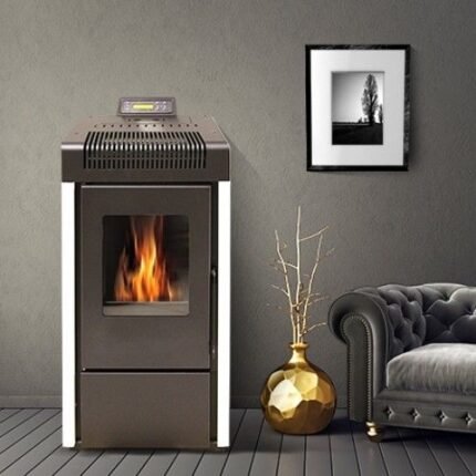 Kamna na pelety CARINO – 9 kW – bílá – Wi-Fi ready