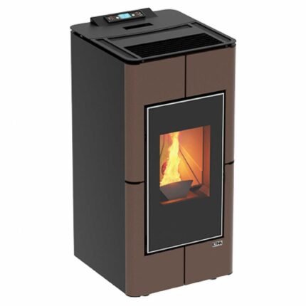 Hermetická a kanalizovatelná kamna na pelety Etna Tendenza 10 kW – 93,6 % účinnost, 25 h výdrž, RT 2012/2020