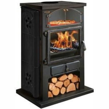 Kamna na dřevo Chamonix XXL 12 kW – keramická výzdoba – 60 cm polena