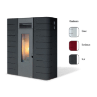 Estufa de pellets Hydro Agosta – 16 kW – Bílá / Bordeaux / Černá - Obrázek 4