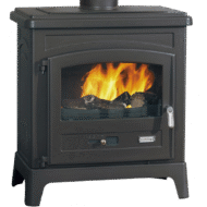 Krbová kamna Godin Fonteval 10 kW – litinový plášť, 50 cm polena, 6 let záruka, Francie