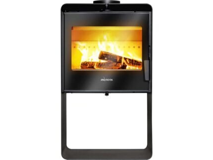 Ocelová kamna na dřevo Boree – 6–10 kW Černá (Invicta)