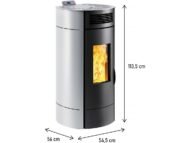 Peletová Kamna Lodi 8 Hermetic Wi-Fi – $3,1$ až $8$ kW, Bílá - Obrázek 3