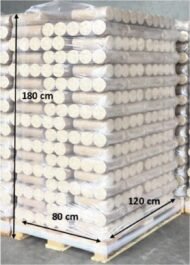 Dřevěné brikety Ecopower – 1 000 kg (100 balení × 10 kg)